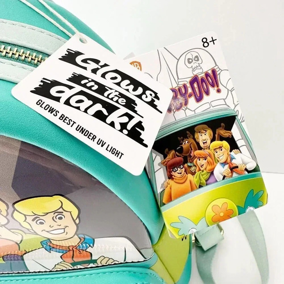 SCOOBY DOO Loungefly Mystery Machine Mini Backpack GLOW IN THE DARK - Picture 2 of 4
